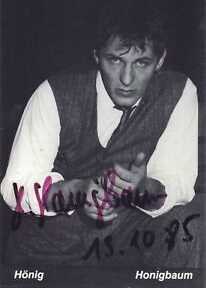 Autogrammkarte von H�nig Honigbaum alias Heinz H�nig