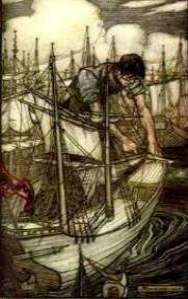 [Gulliver entf�hrt die Flotte]