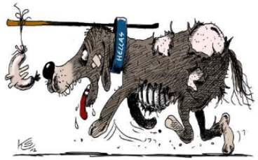 [Hellas mit der Euro-Wurst vor der Nase]