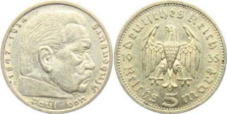 [5 RM Hindenburg 1935]