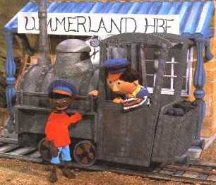 [Jim Knopf, der Negerjunge, und Lukas, der Lokomotivf�hrer, aus Michael Endes Puppenspiel]