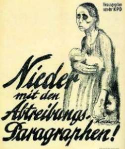[Nieder mit dem Abtreibungs-Paragraphen! Wahlplakat der KPDvon 1924]