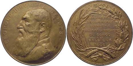 [Medaille auf die Annexion des Kongo durch den Staat Belgien]