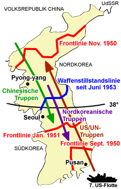 [Der koreanische Kriegsschauplatz]