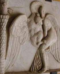 [Leda und der Schwan, antike Darstellung aus Sevilla]