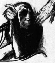 [Schimpansen-Karikatur von K�the Kollwitz]