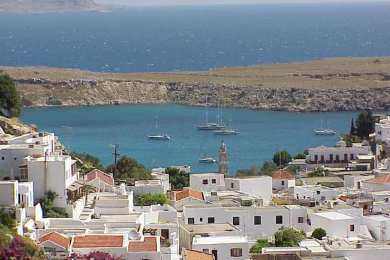 [Blick auf die Bucht von Lindos]