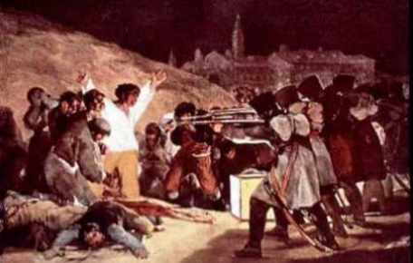 [Goya, Erschie�ung spanischer Aufst�ndische durch franz�sische Besatzer]