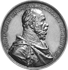 [Medaille auf die 1. Berliner Kunstausstellung von 1886 - 100 Jahre nach Friedrichs Tod]