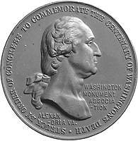 [Medaille auf den 150. Jahrestag der Gr�ndung von Alexandria, VA - 100 Jahre nach Washingtons Tod]