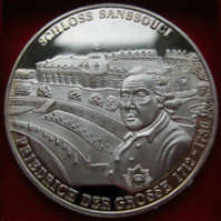 [Medaille auf Schloss Sanssouci und Friedrich den Grossen]