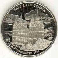[Medaille auf den Mormonen-Tempel in 
Zion alias Salt Lake City]