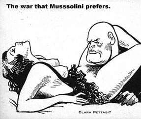 [Mussolini mit seiner Geliebten Clara Petacci]