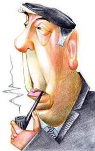 [Neruda-Karikatur von Shankar]