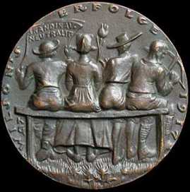 [Medaille von K. Goetz auf die skandinavische Neutralit�t im 1. Weltkrieg]
