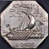 [Medaille 1925 auf Leif Erikson und 100 Jahre Einwanderungsabkommen]