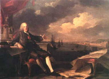 [Der Marquis de Pombal vor der Kulisse Lissabons, Gem�lde von van Loo]