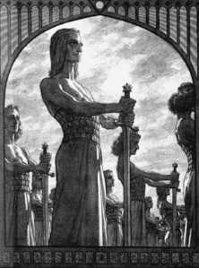 [Krieger - Zeichnung von Fidus]