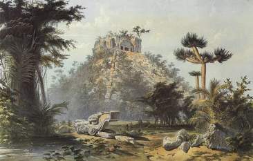 [Chichen Itz� in den 1840er Jahren]