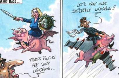 [Im Schweinsgalopp in den Krieg]