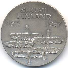 [Schneegänse auf einer finnischen Münze von 1967]
