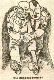 [Th�lmann und Hitler als Bundesgenossen (Karikatur von 1939)]