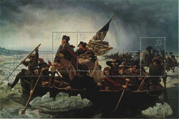 [Briefmarkenblock 1975: Washington Crosses 
the Delaware]