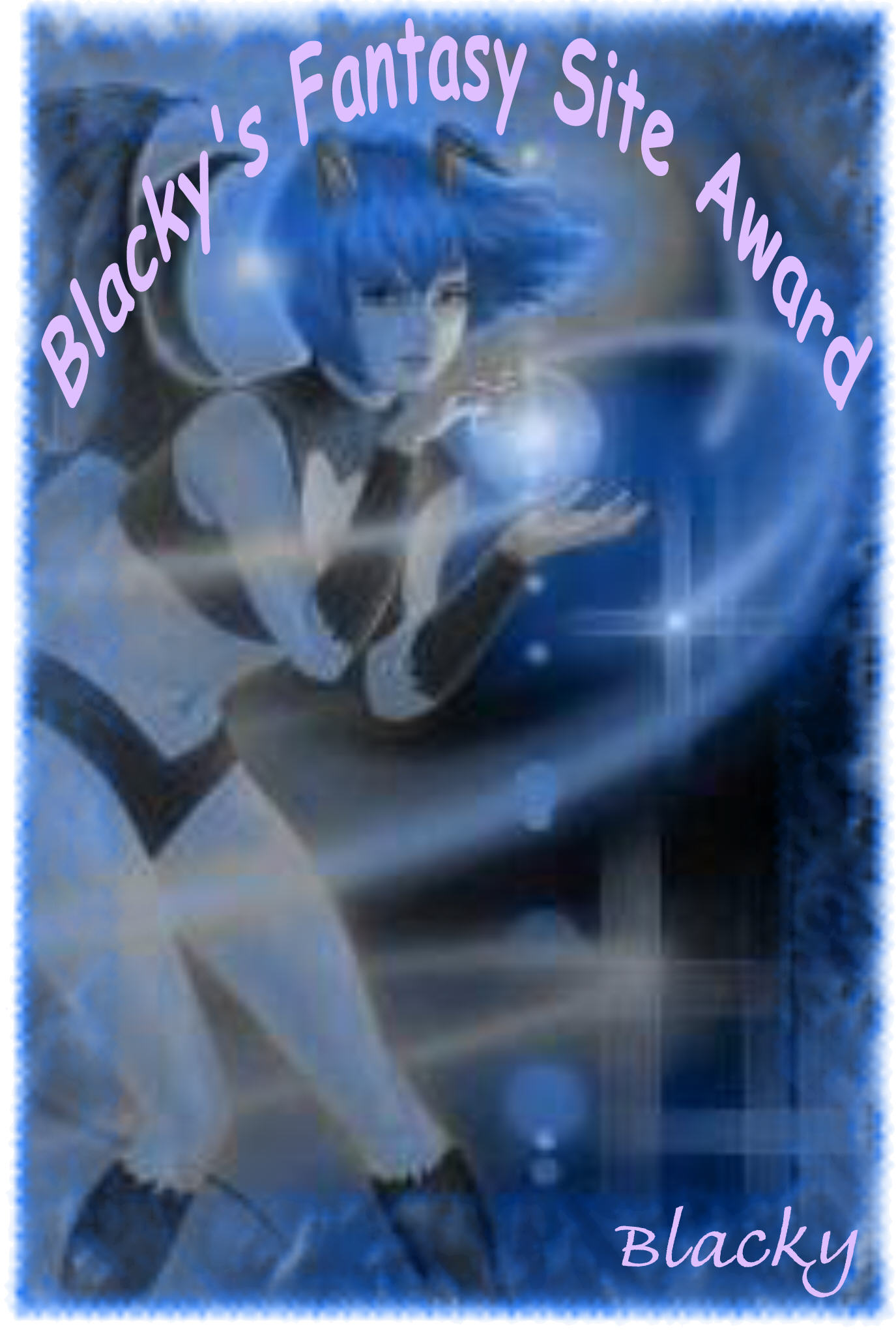 This is my first award from Blacky, a fellow insane webmistress like me. ^^ Thank you Blacky! 
