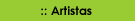 Artistas participantes