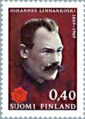 Johannes Linnankoski in a Finnish stamp