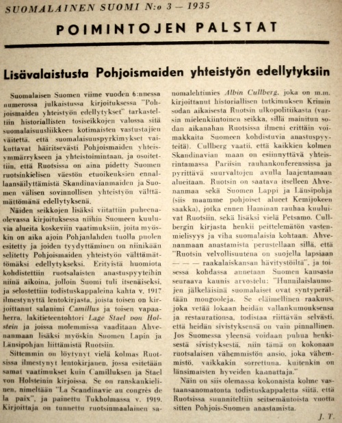 SUOMALAINEN SUOMI No 3 - 1935