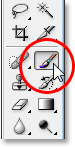 Description: Selceting the Brush tool from the Tools palette.