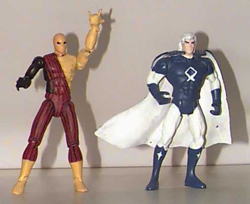 Entertainer (5 inch, Spiderman) and Liberator (Superman)