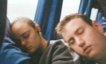 Relle and Jimbo sleeping.