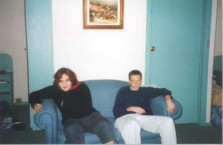 Rosie and Paul. He looks very unimpressed. I think we were watching Blues Clues or Passions or something