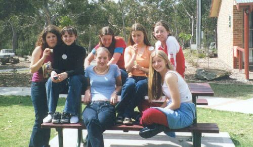 Group of peoplage. Notice Mia eating MY cookies and cream chockie, and Flick eating MY sherbert!
