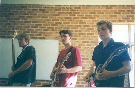 Rock band guitarists
