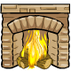 roaring log fire