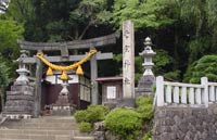 Temple gateway, Hatchiman Gifu, Japan