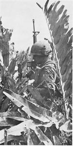SSG. Barney Tharp on patrol ( taken by army for magazine article)