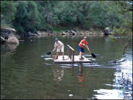 Rafting across the sprit