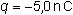q = -5,0 nC