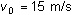 v0 = 15 m/s