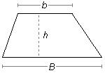 trap�aio base maior B base menor b altura h