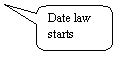Rounded Rectangular Callout: Date law starts