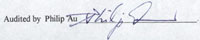 Audited by: Philip Au