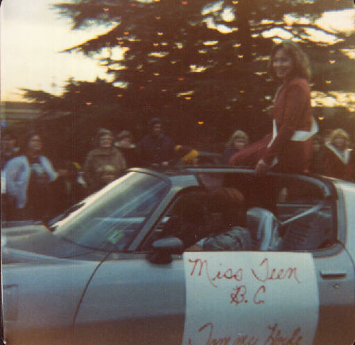 Tammy in Christmas Parade as Miss Teen Bessemer City, NC