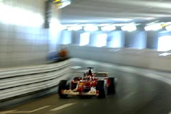 Barrichello in Monaco tunnel 