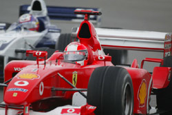 Schumacher on track 