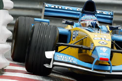 Trulli skirts the armco 
